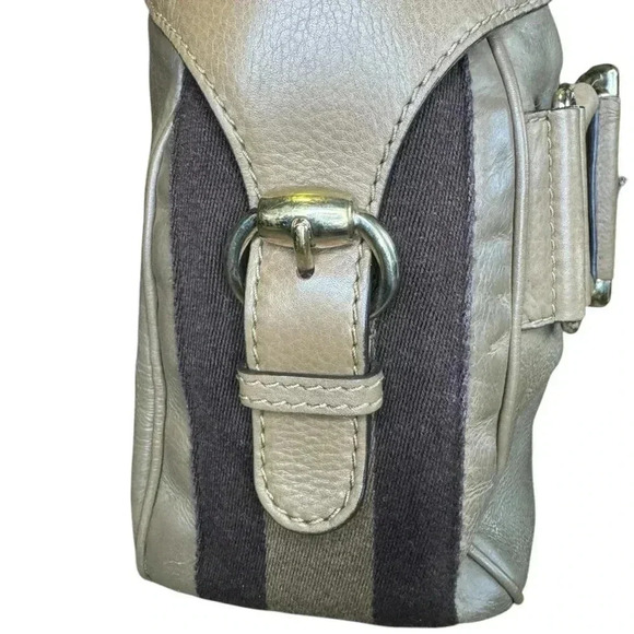 Gucci Light Brown Leather Heritage Stripe Horsebit Hobo Shoulder Bag. - Picture 7 of 16